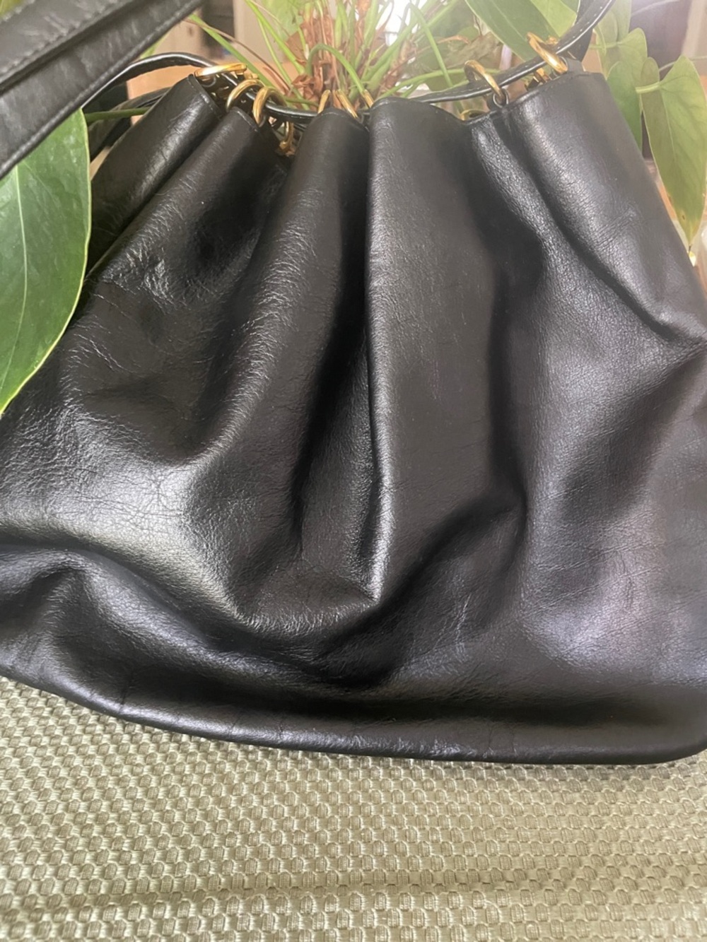 Classic Vintage Coblentz Black Leather Shoulder Bag